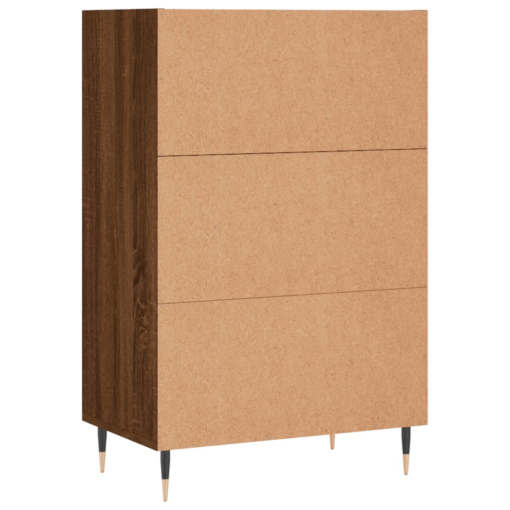 Credenza Rovere Marrone 57x35x90 cm in Legno Multistrato - homemem39