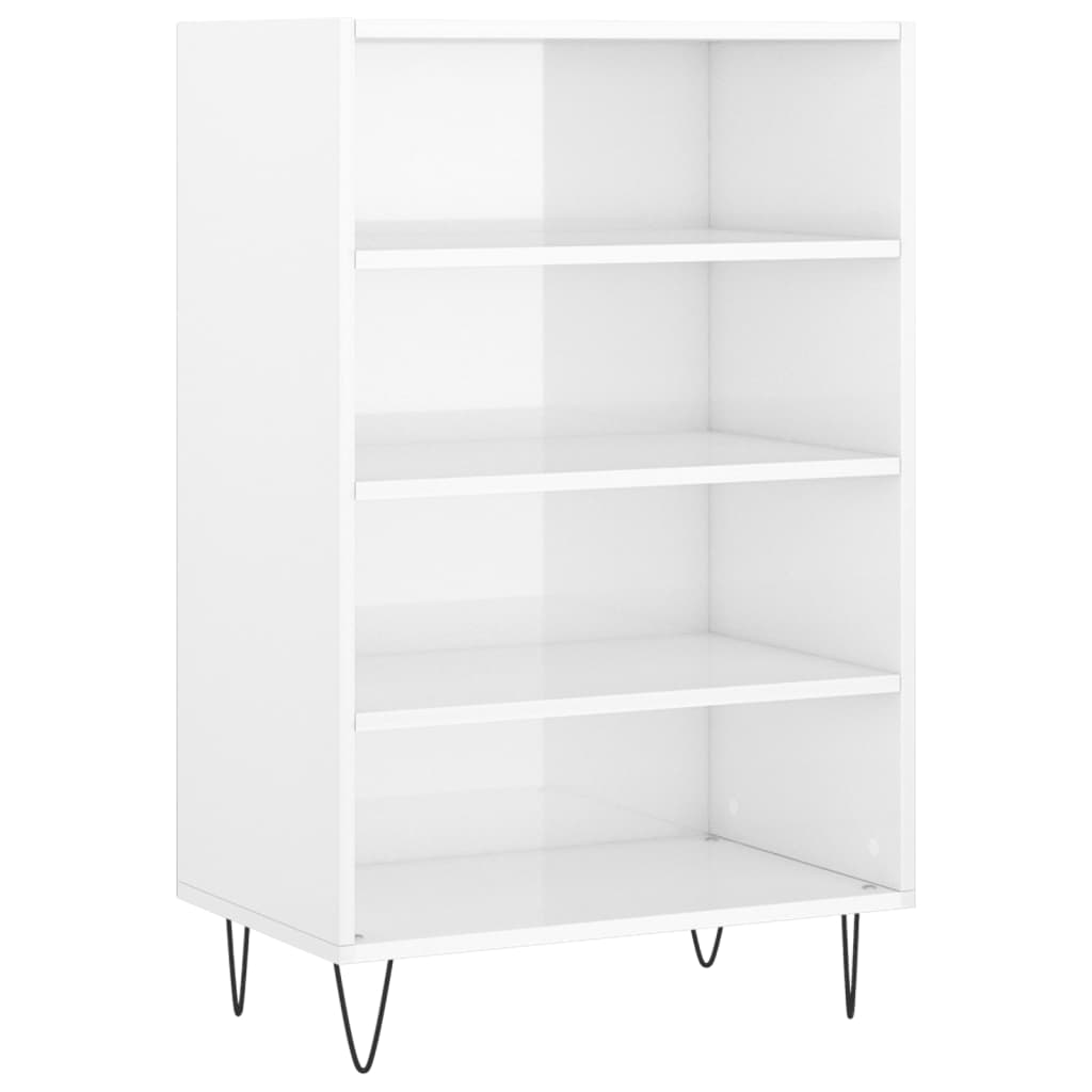 Credenza Bianco Lucido 57x35x90 cm in Legno Multistrato - homemem39