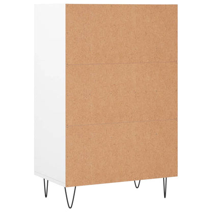 Credenza Bianco Lucido 57x35x90 cm in Legno Multistrato - homemem39