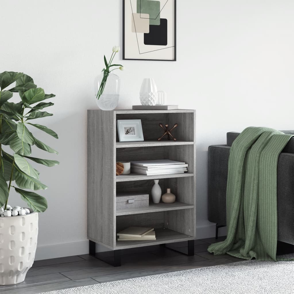 Credenza Grigio Sonoma 57x35x90 cm in Legno Multistrato - homemem39