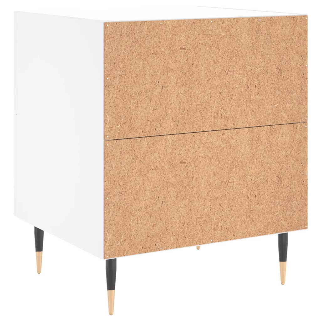 Comodino Bianco 40x35x47,5 cm in Legno Multistrato - homemem39