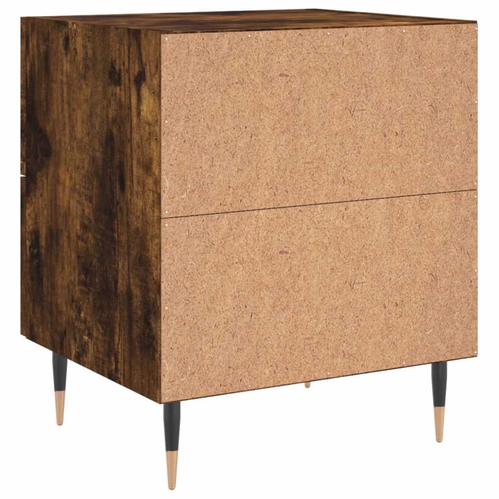 Comodino Rovere Fumo 40x35x47,5 cm in Legno Multistrato - homemem39