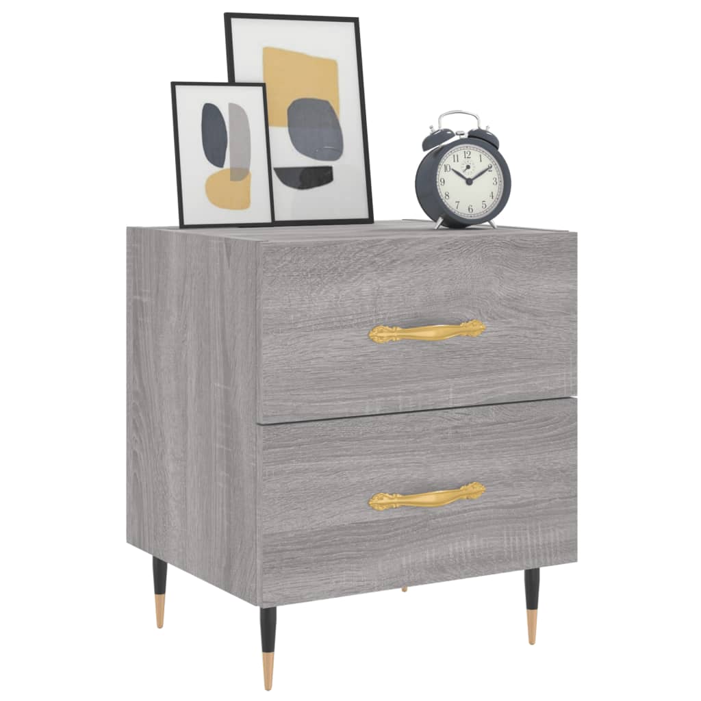 Comodini 2 pz Grigio Sonoma 40x35x47,5 cm in Legno Multistrato - homemem39