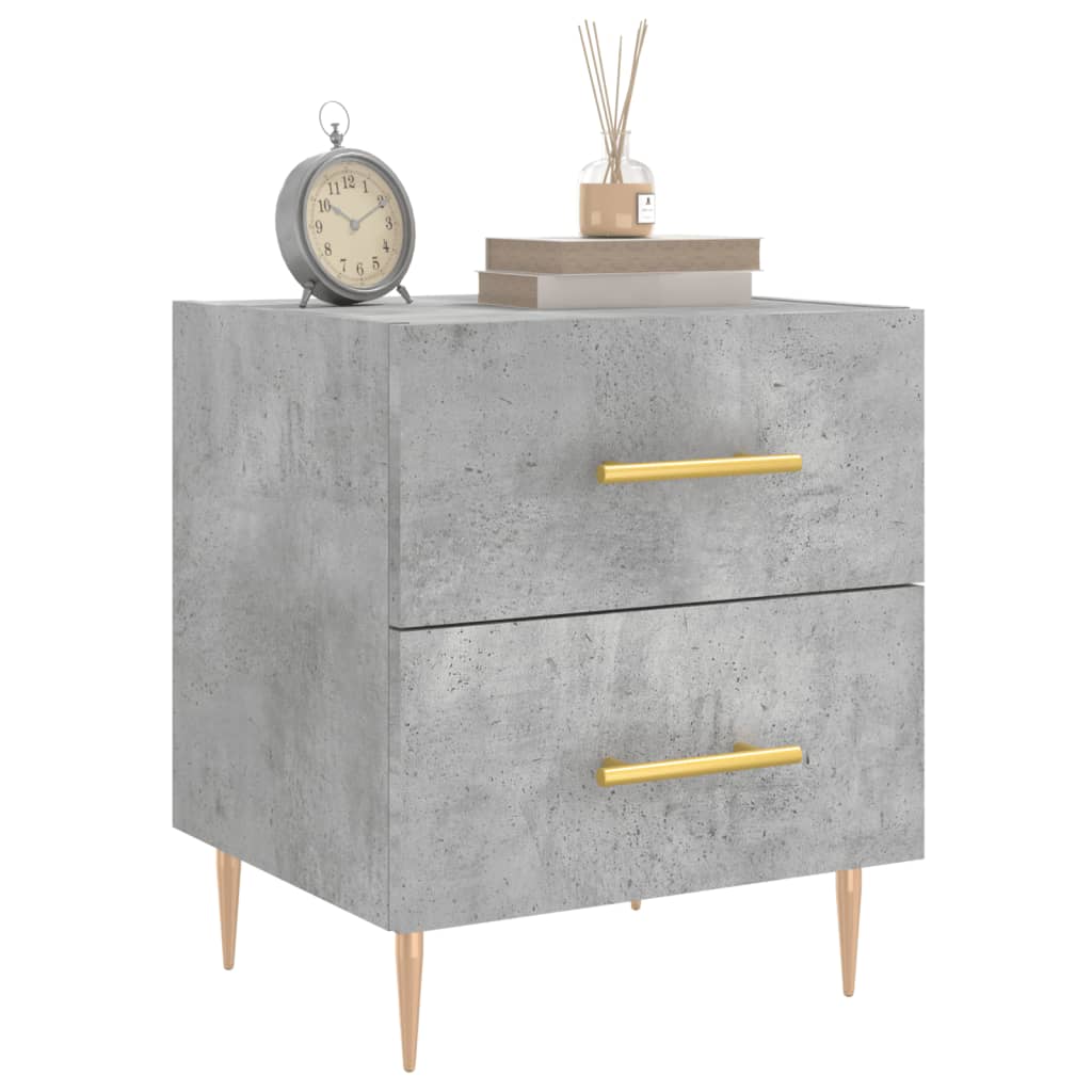 Comodini 2 pz Grigio Cemento 40x35x47,5 cm in Legno Multistrato - homemem39