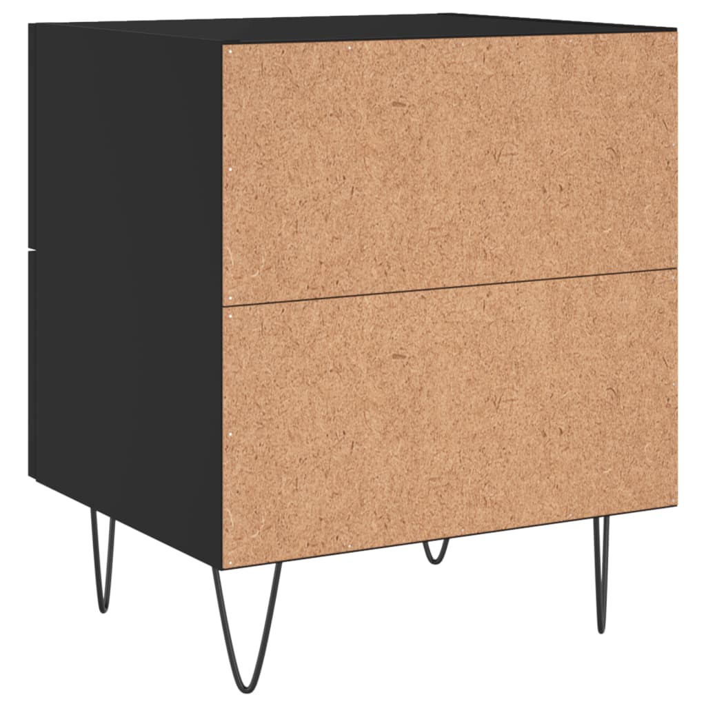 Comodini 2 pz Neri 40x35x47,5 cm in Legno Multistrato - homemem39