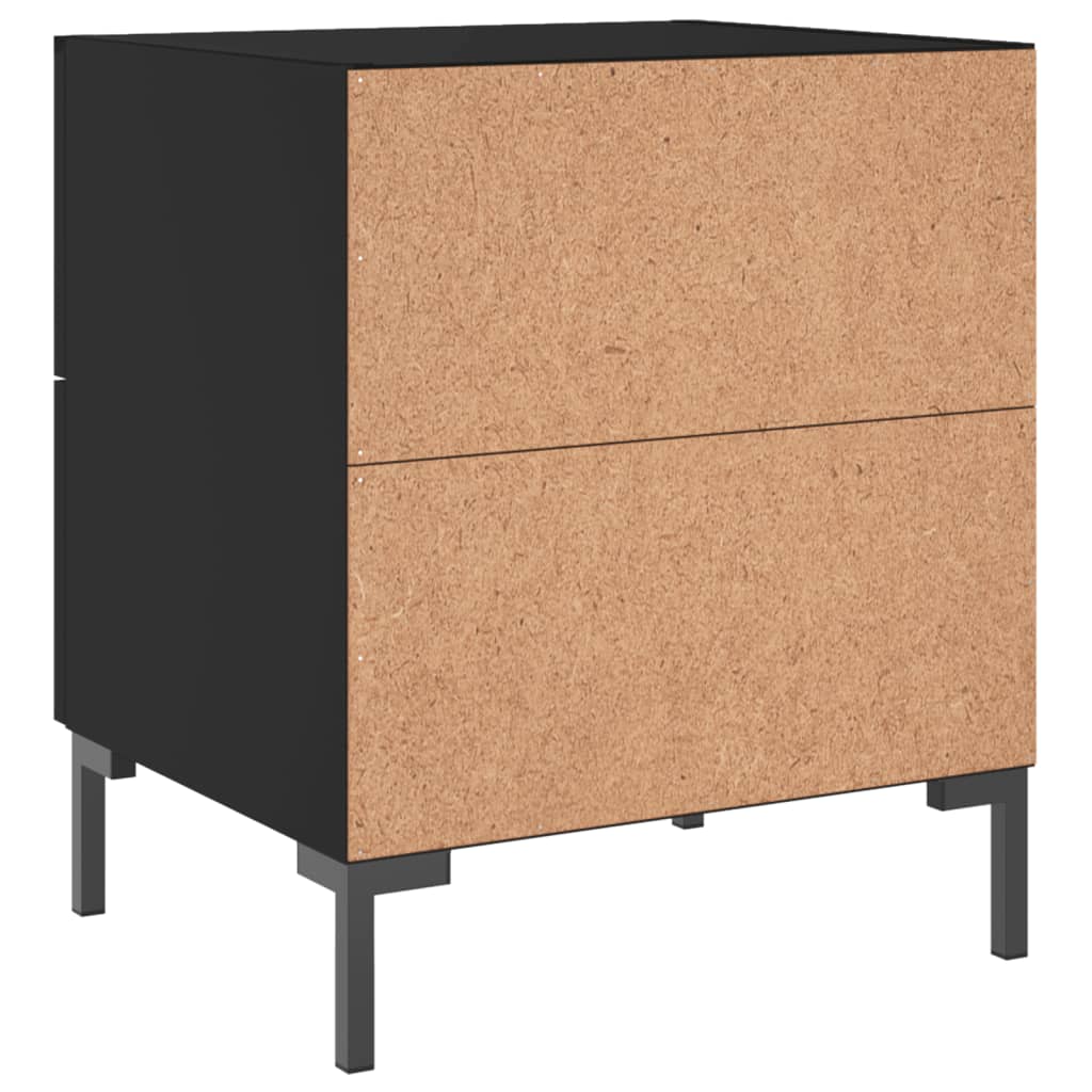 Comodini 2 pz Neri 40x35x47,5 cm in Legno Multistrato - homemem39