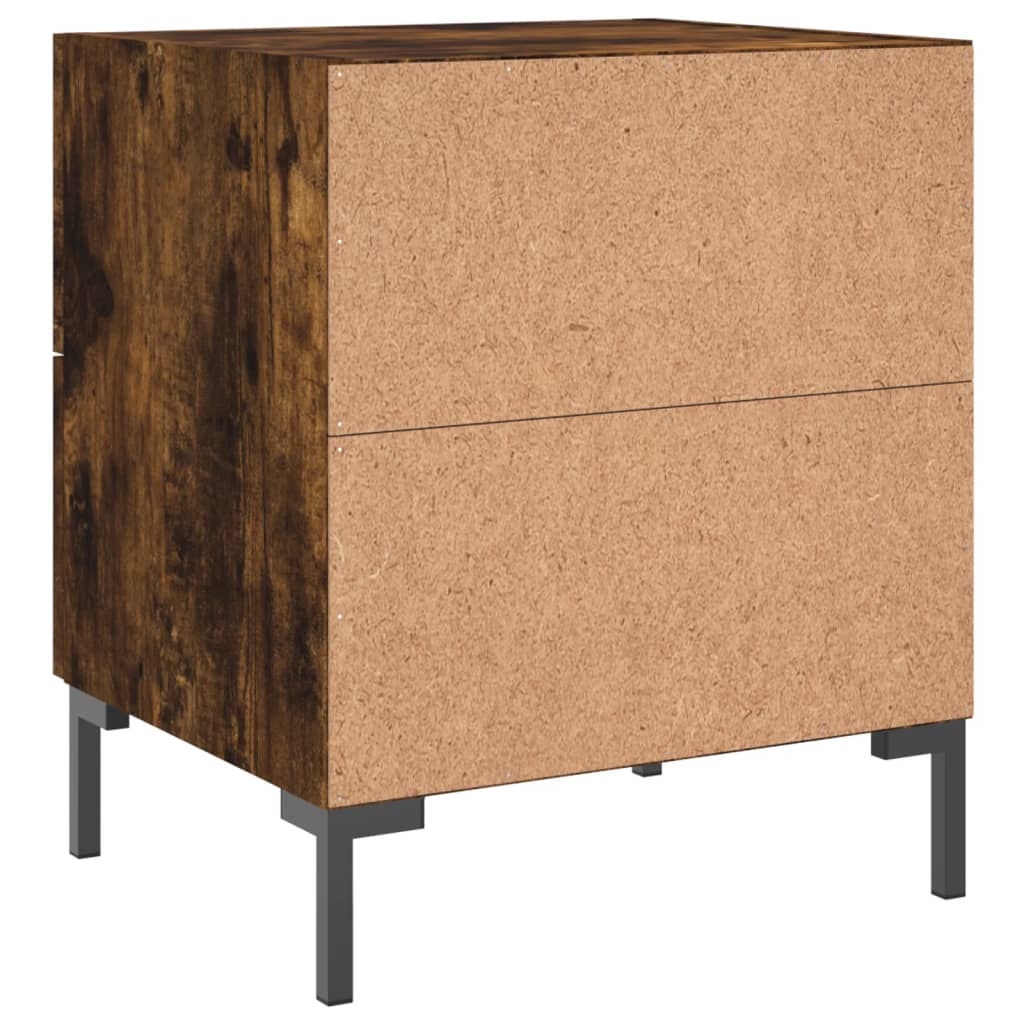 Comodino Rovere Fumo 40x35x47,5 cm in Legno Multistrato - homemem39