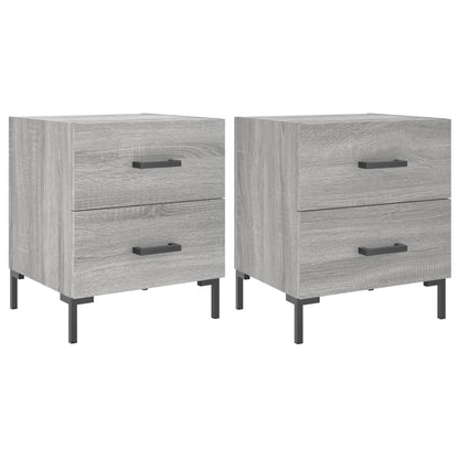 Comodini 2 pz Grigio Sonoma 40x35x47,5 cm in Legno Multistrato - homemem39