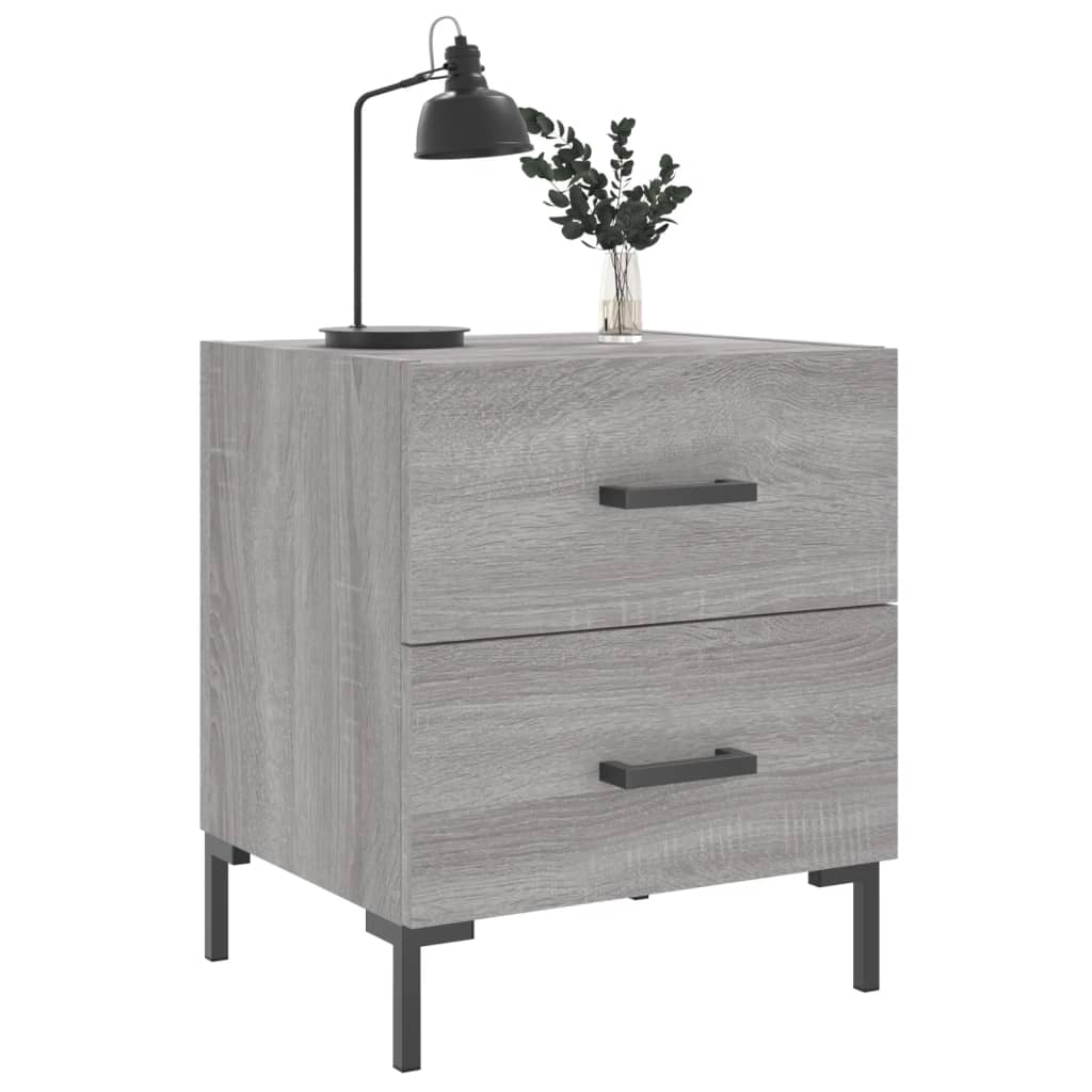 Comodini 2 pz Grigio Sonoma 40x35x47,5 cm in Legno Multistrato - homemem39