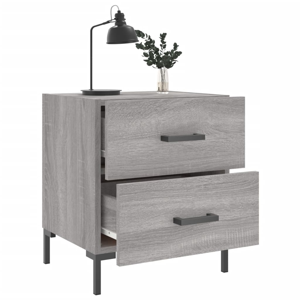 Comodini 2 pz Grigio Sonoma 40x35x47,5 cm in Legno Multistrato - homemem39