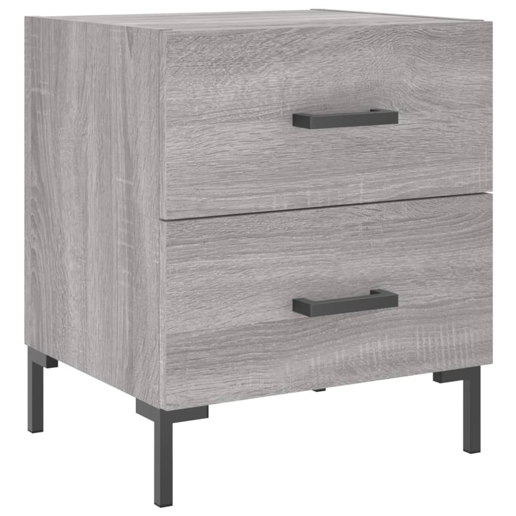 Comodini 2 pz Grigio Sonoma 40x35x47,5 cm in Legno Multistrato - homemem39