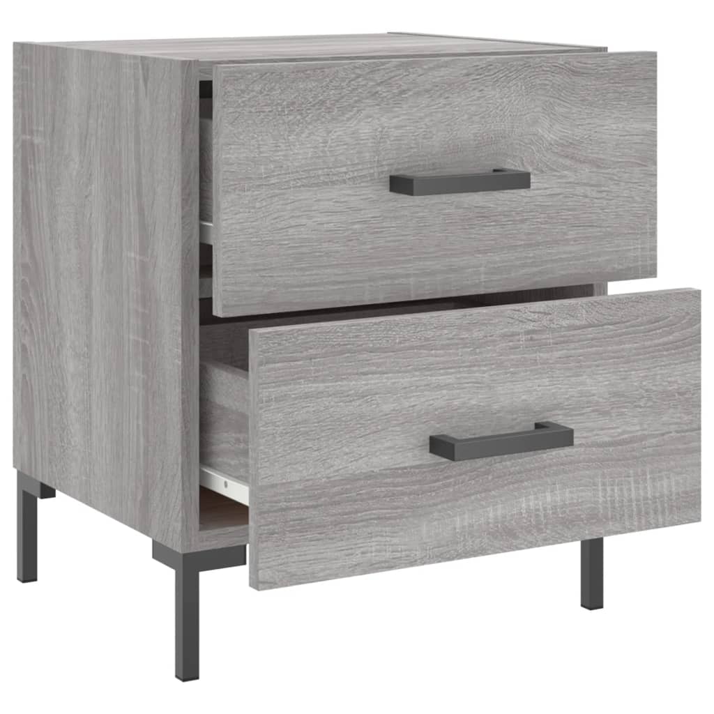 Comodini 2 pz Grigio Sonoma 40x35x47,5 cm in Legno Multistrato - homemem39