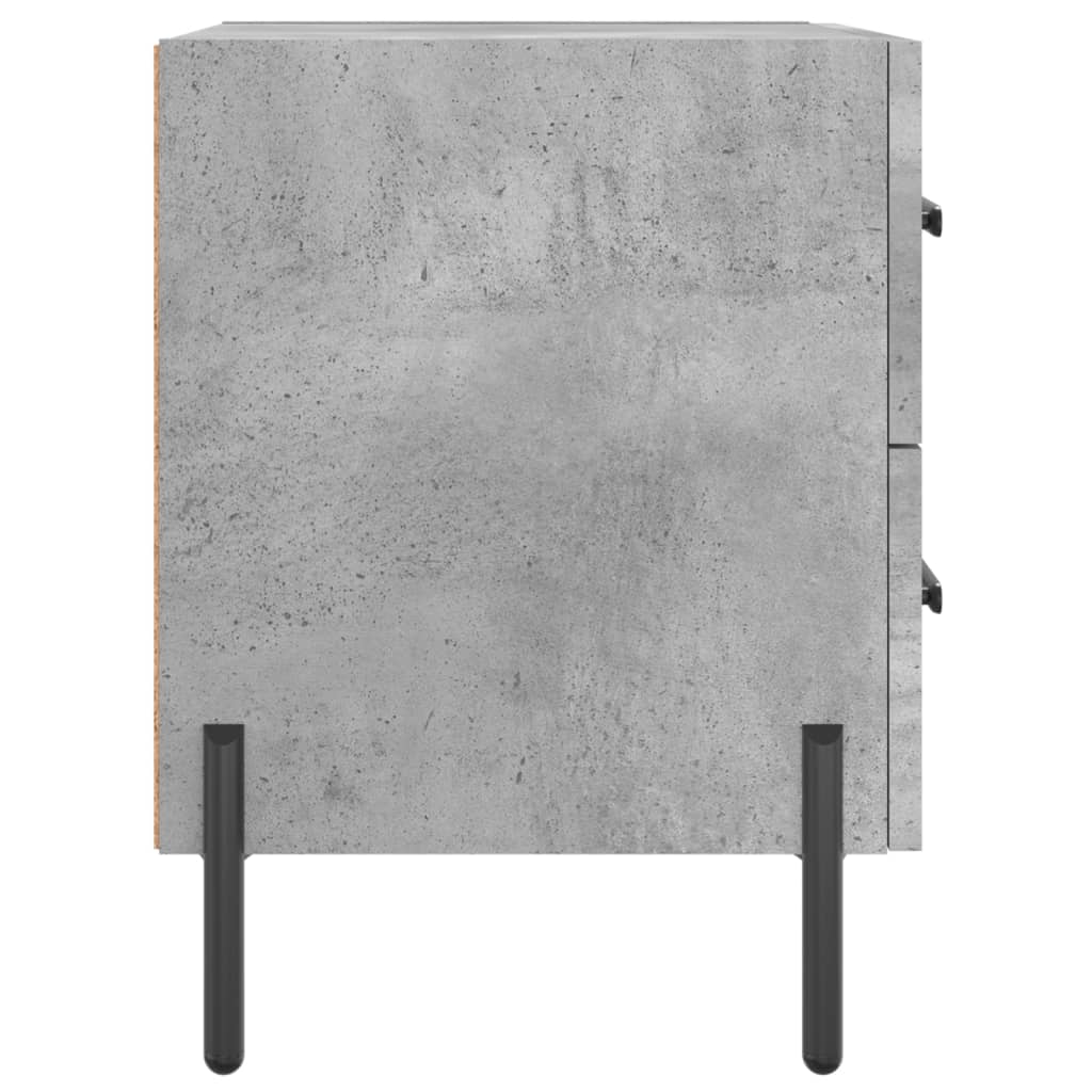 Comodini 2 pz Grigio Cemento 40x35x47,5 cm in Legno Multistrato - homemem39