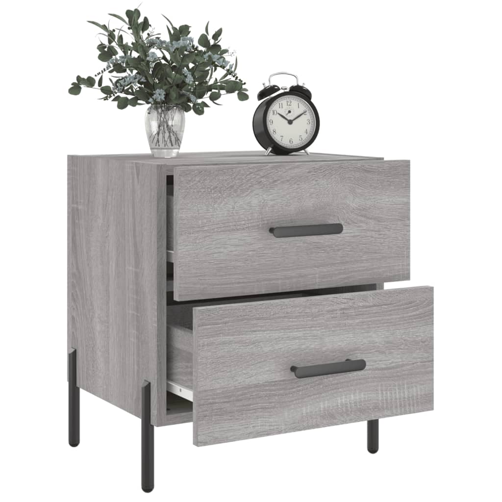 Comodini 2 pz Grigio Sonoma 40x35x47,5 cm in Legno Multistrato - homemem39