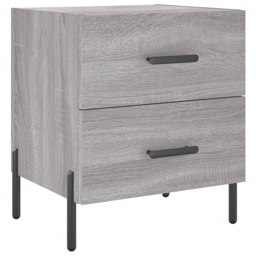 Comodini 2 pz Grigio Sonoma 40x35x47,5 cm in Legno Multistrato - homemem39