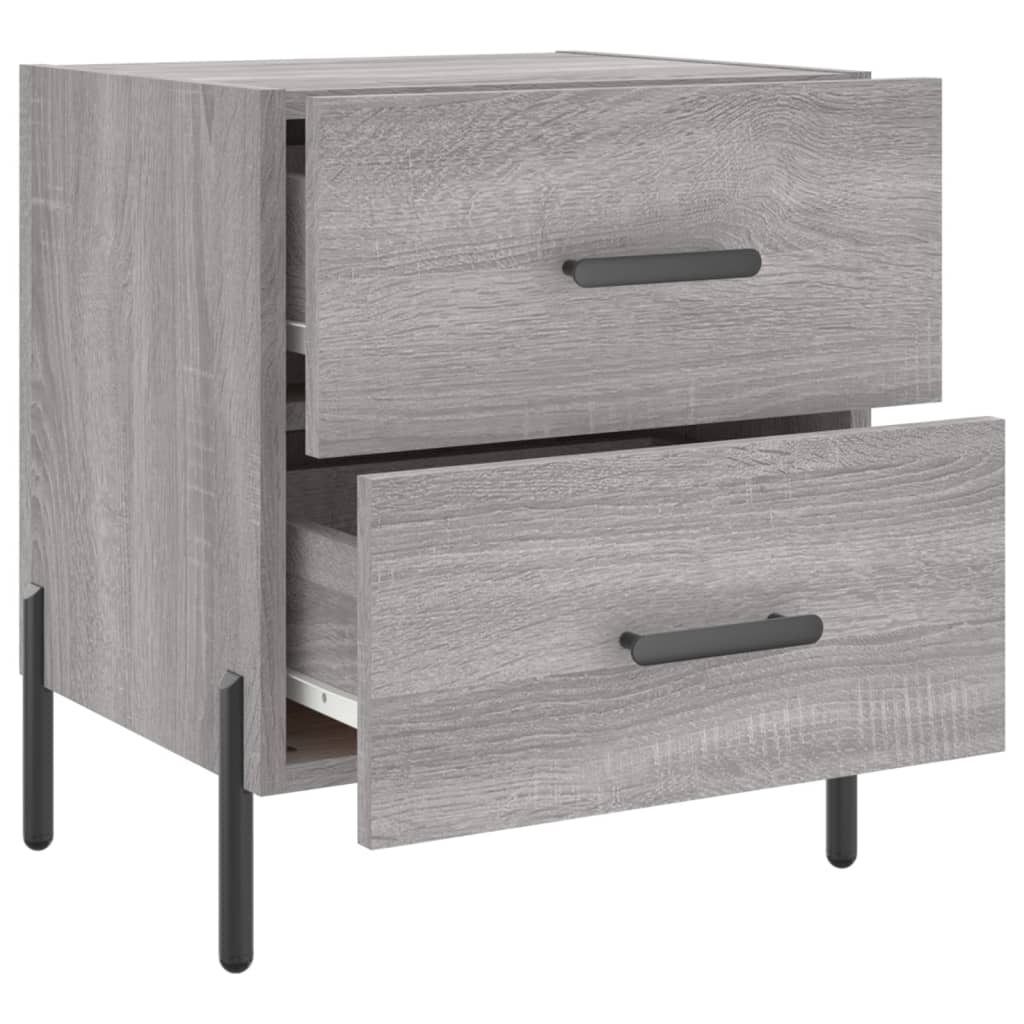 Comodini 2 pz Grigio Sonoma 40x35x47,5 cm in Legno Multistrato - homemem39