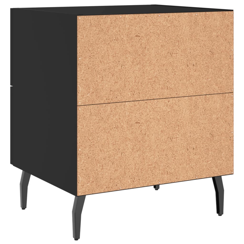 Comodini 2 pz Neri 40x35x47,5 cm in Legno Multistrato - homemem39