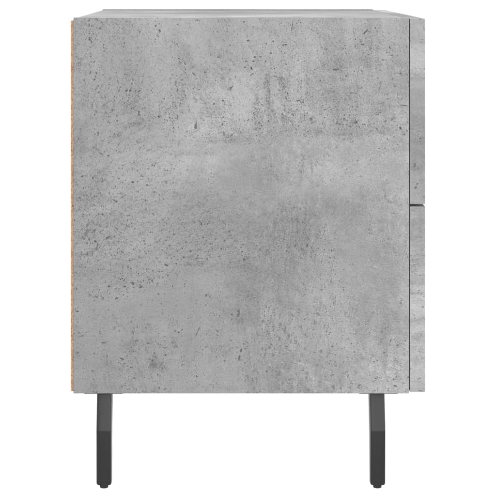 Comodino Grigio Cemento 40x35x47,5 cm in Legno Multistrato - homemem39