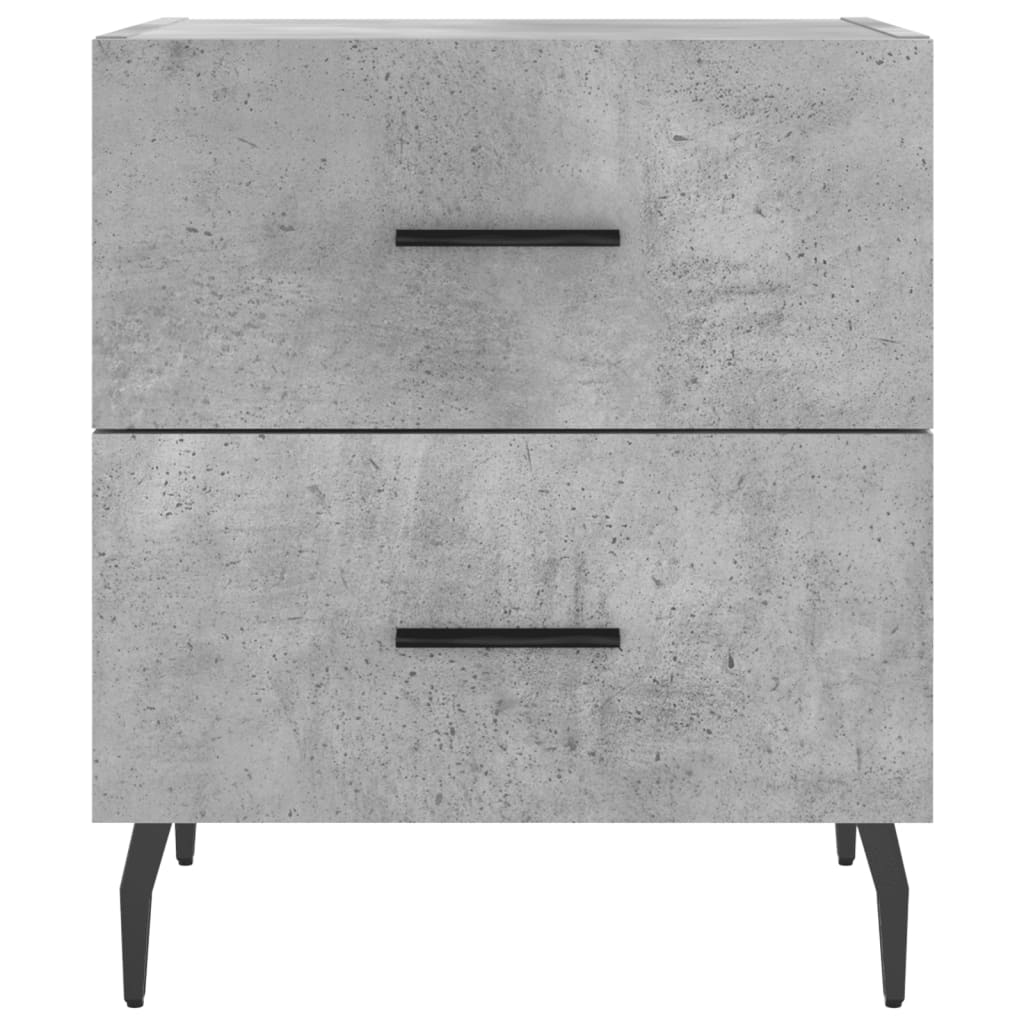 Comodini 2 pz Grigio Cemento 40x35x47,5 cm in Legno Multistrato - homemem39