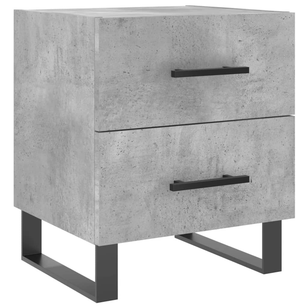 Comodini 2 pz Grigio Cemento 40x35x47,5 cm in Legno Multistrato - homemem39