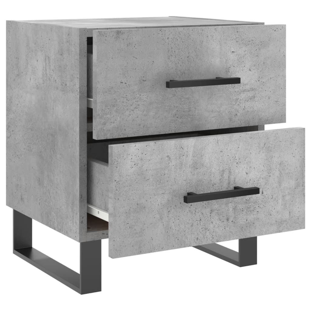 Comodini 2 pz Grigio Cemento 40x35x47,5 cm in Legno Multistrato - homemem39