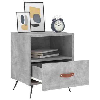 Comodini 2 pz Grigio Cemento 40x35x47,5 cm in Legno Multistrato - homemem39