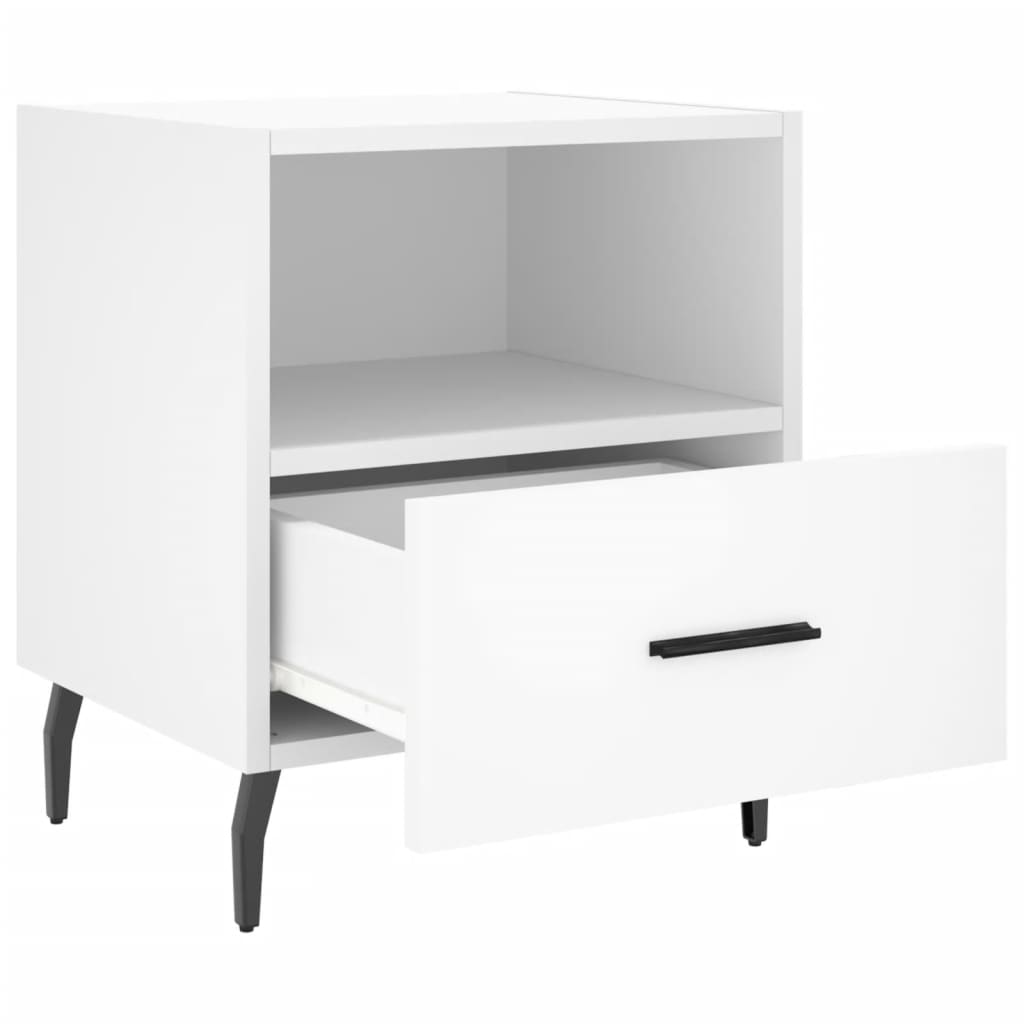 Comodini 2 pz Bianchi 40x35x47,5 cm in Legno Multistrato - homemem39