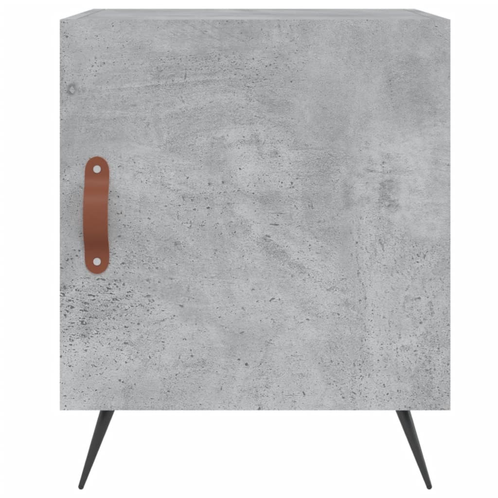 Comodino Grigio Cemento 40x40x50 cm in Legno Multistrato - homemem39