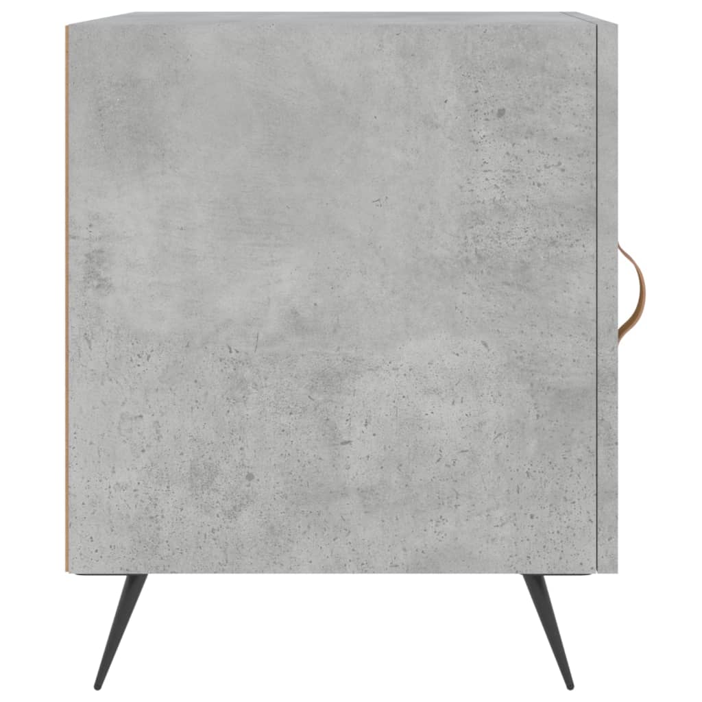 Comodino Grigio Cemento 40x40x50 cm in Legno Multistrato - homemem39