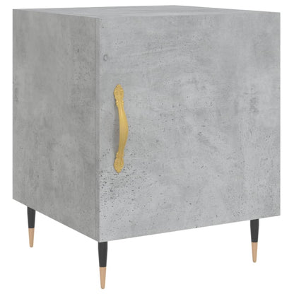 Comodino Grigio Cemento 40x40x50 cm in Legno Multistrato - homemem39