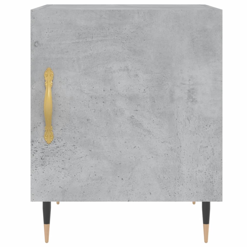 Comodino Grigio Cemento 40x40x50 cm in Legno Multistrato - homemem39