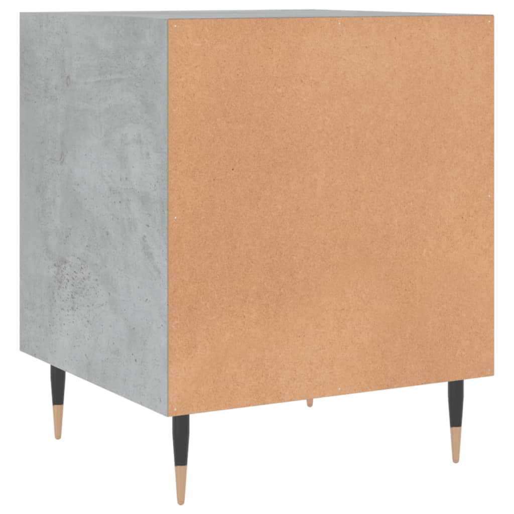 Comodino Grigio Cemento 40x40x50 cm in Legno Multistrato - homemem39