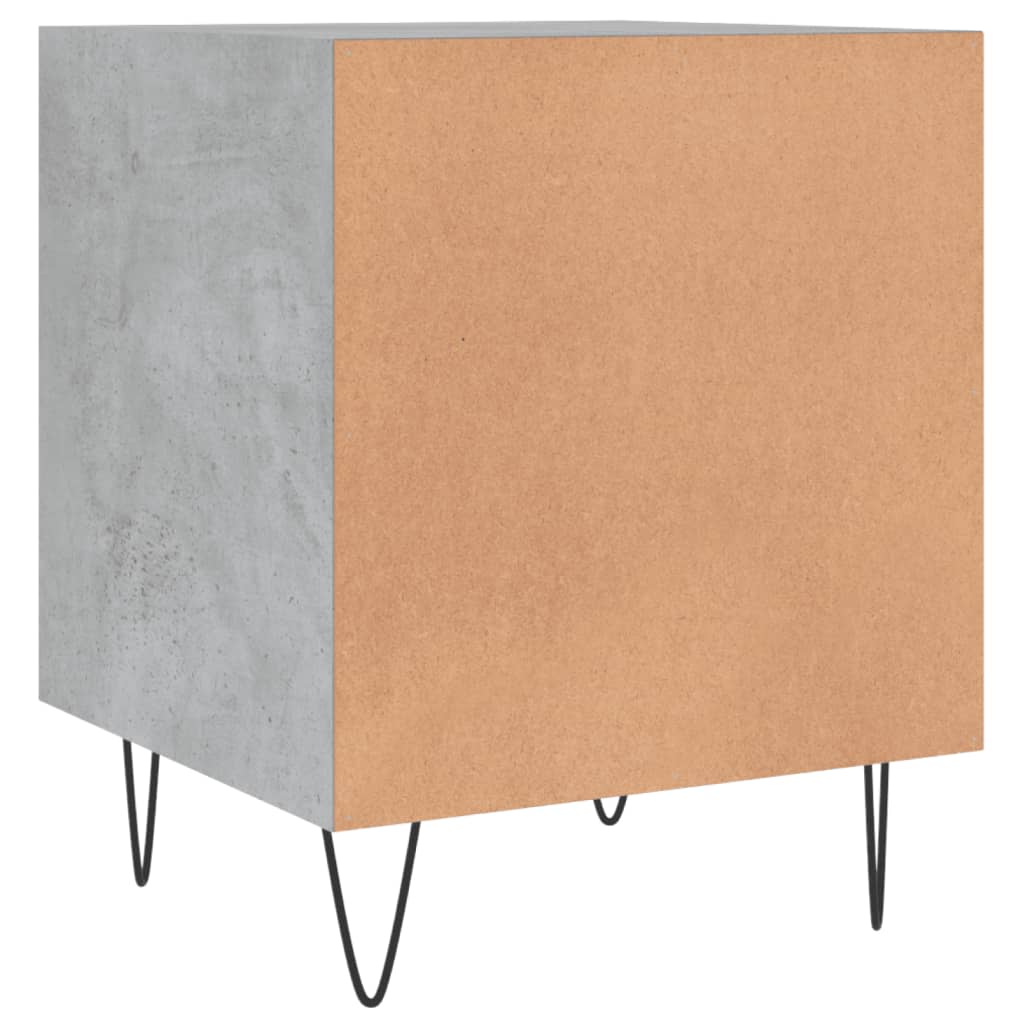 Comodino Grigio Cemento 40x40x50 cm in Legno Multistrato - homemem39