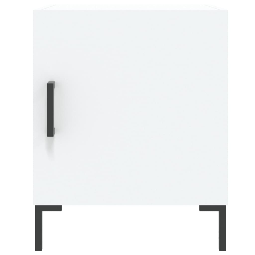 Comodino Bianco 40x40x50 cm in Legno Multistrato - homemem39