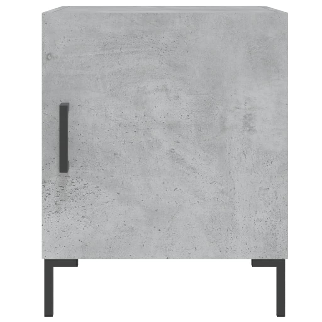 Comodino Grigio Cemento 40x40x50 cm in Legno Multistrato - homemem39