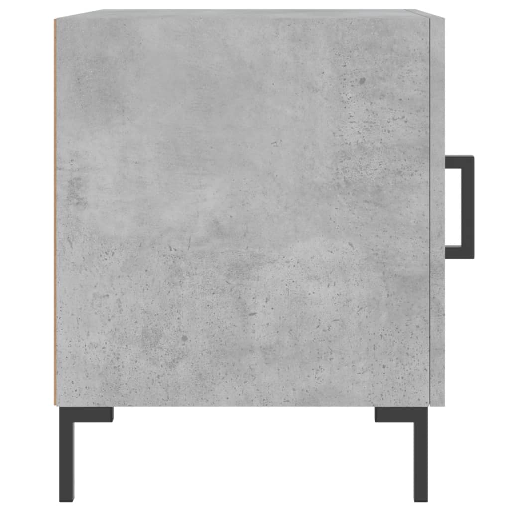 Comodino Grigio Cemento 40x40x50 cm in Legno Multistrato - homemem39