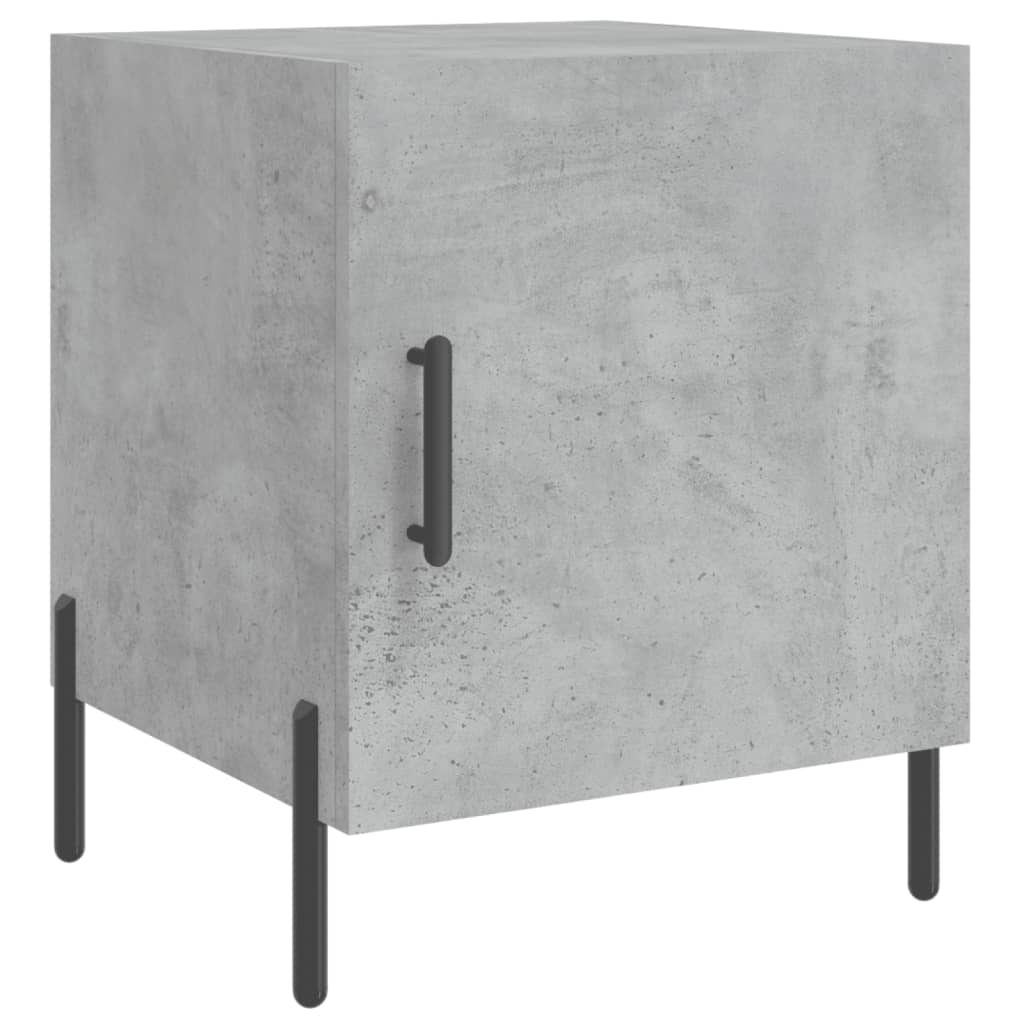 Comodino Grigio Cemento 40x40x50 cm in Legno Multistrato - homemem39