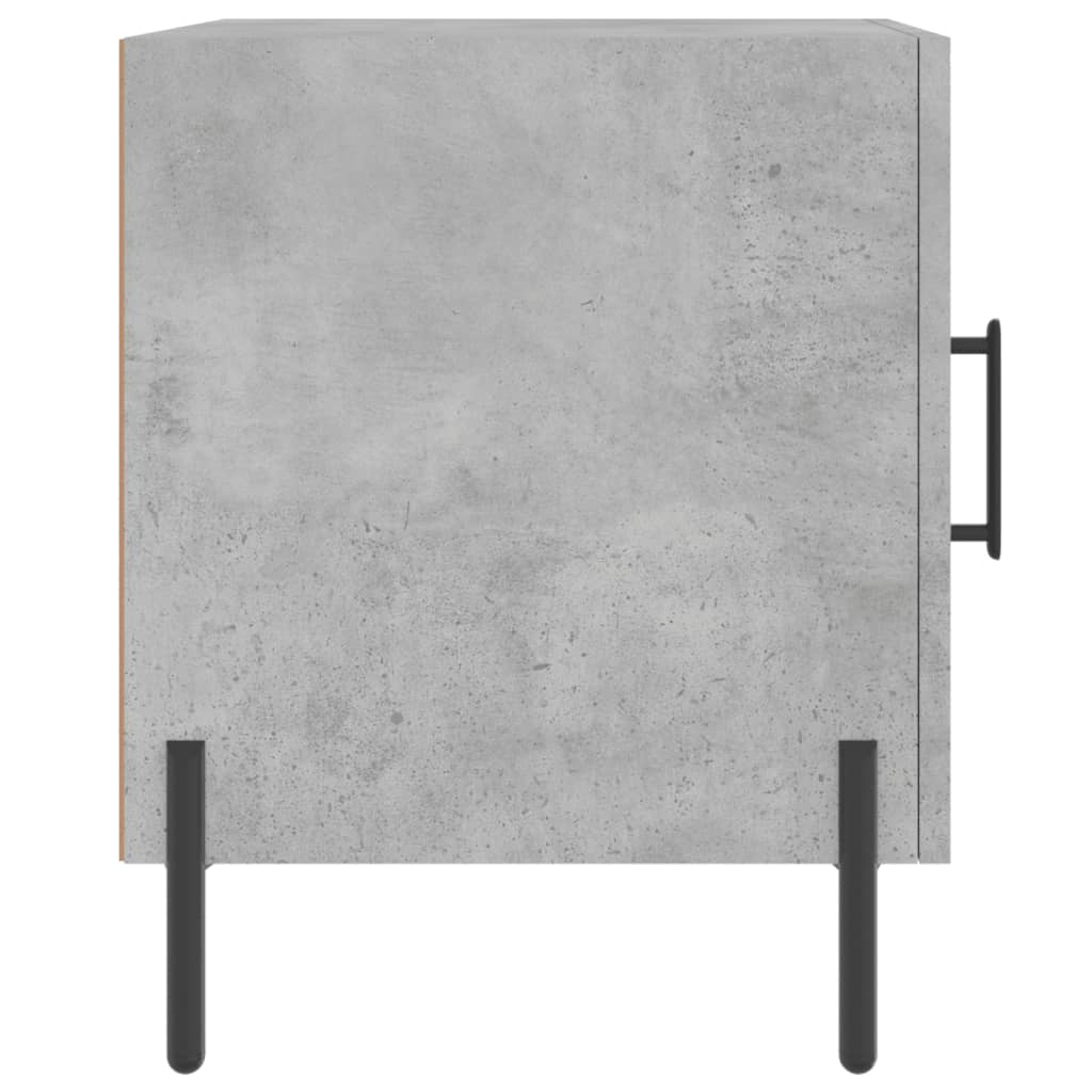 Comodino Grigio Cemento 40x40x50 cm in Legno Multistrato - homemem39