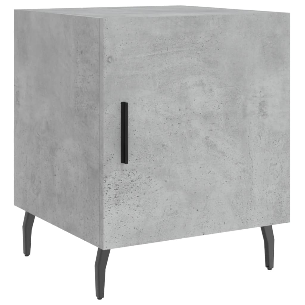 Comodino Grigio Cemento 40x40x50 cm in Legno Multistrato - homemem39