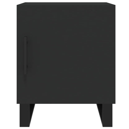 Comodino Nero 40x40x50 cm in Legno Multistrato - homemem39