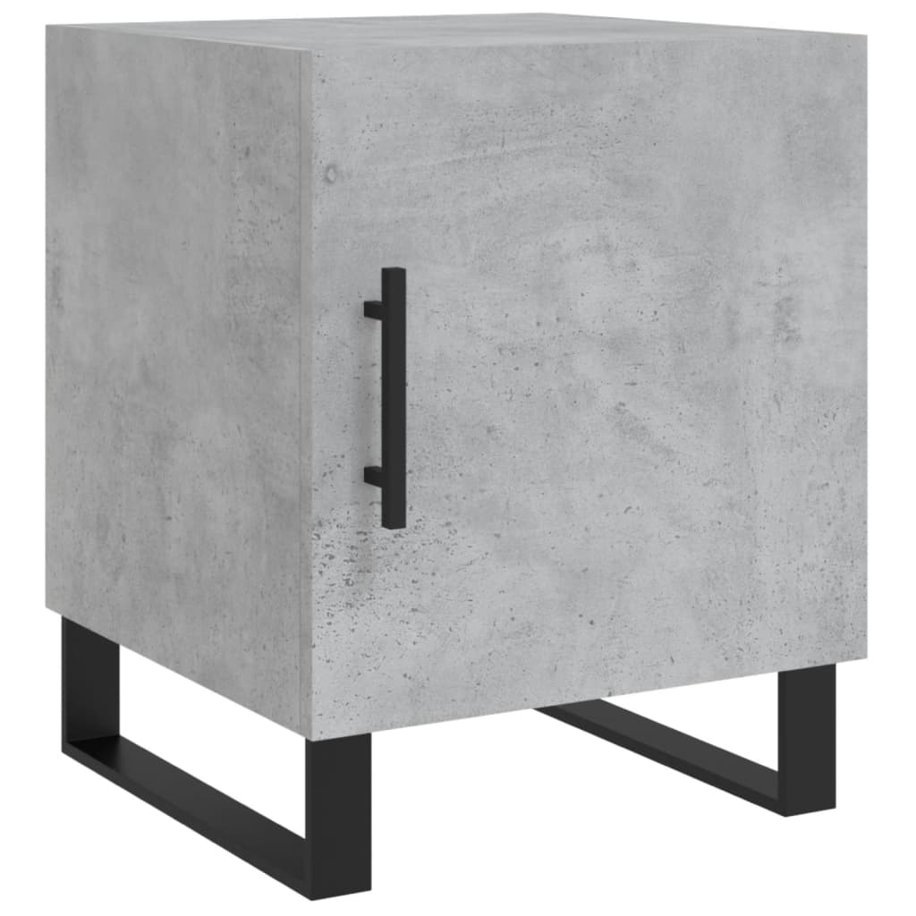 Comodino Grigio Cemento 40x40x50 cm in Legno Multistrato - homemem39