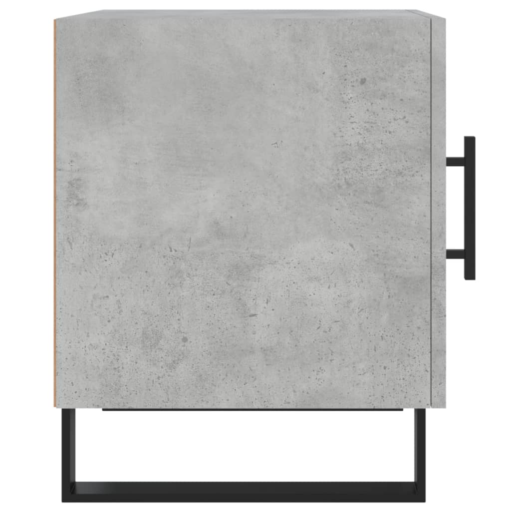 Comodino Grigio Cemento 40x40x50 cm in Legno Multistrato - homemem39