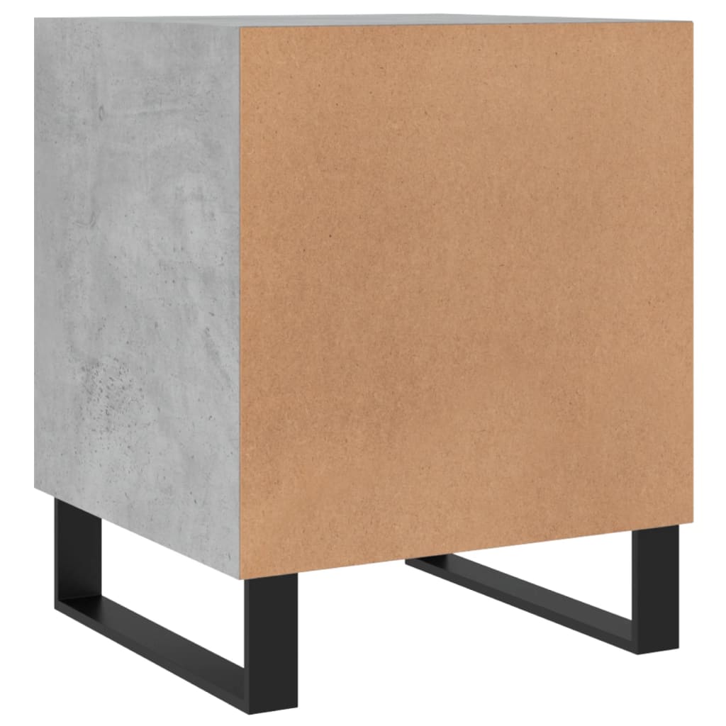 Comodino Grigio Cemento 40x40x50 cm in Legno Multistrato - homemem39