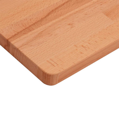 Piano Tavolo 100x60x2,5cm Rettangolare Legno Massello di Faggio - homemem39