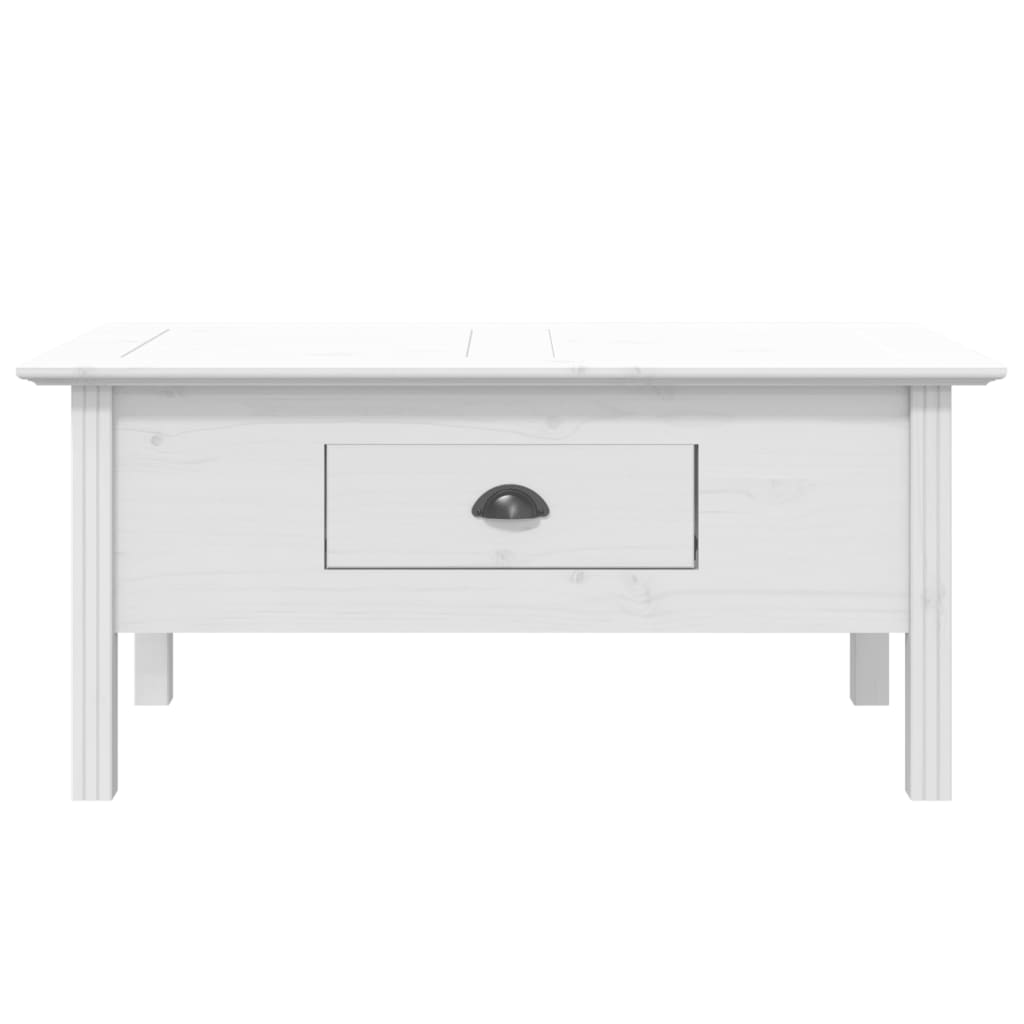 Tavolino da Salotto BODO 100x55x45cm Legno Massello Pino Bianco - homemem39