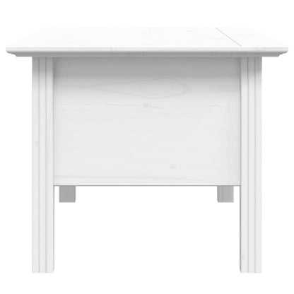 Tavolino da Salotto BODO 100x55x45cm Legno Massello Pino Bianco - homemem39