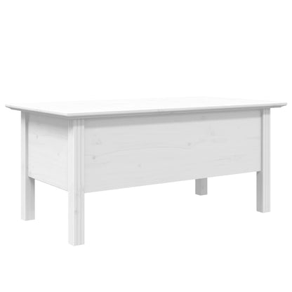 Tavolino da Salotto BODO 100x55x45cm Legno Massello Pino Bianco - homemem39