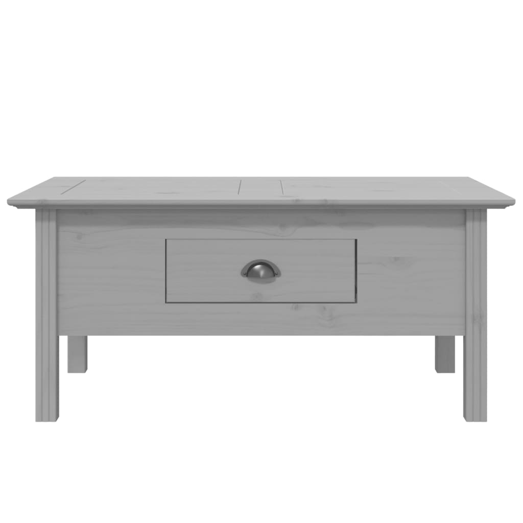 Tavolino da Salotto BODO 100x55x45cm Legno Massello Pino Grigio - homemem39