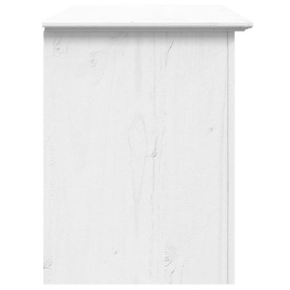 Mobile TV 2 Cassetti BODO 91x43x56cm Legno Massello Pino Bianco - homemem39