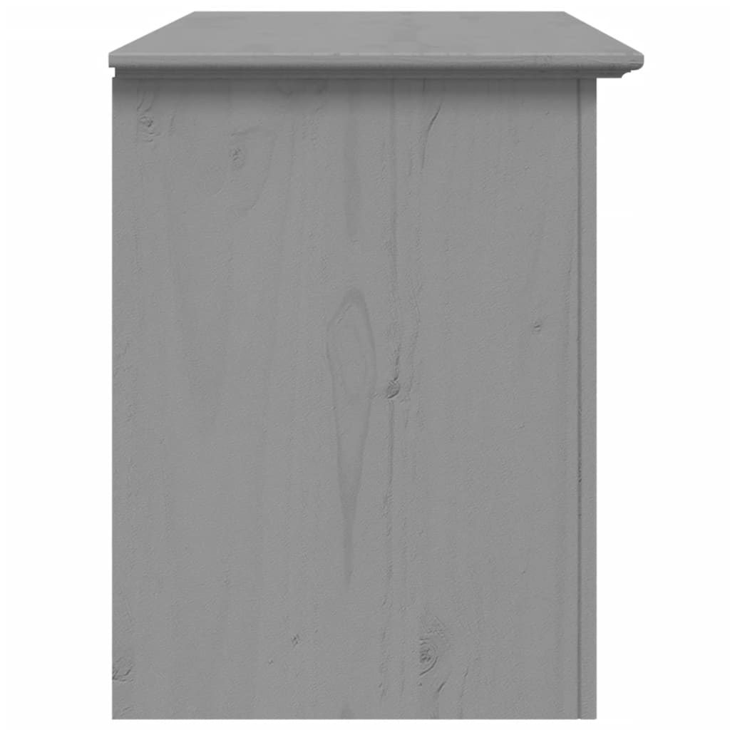 Mobile TV 2 Cassetti BODO 91x43x56cm Legno Massello Pino Grigio - homemem39